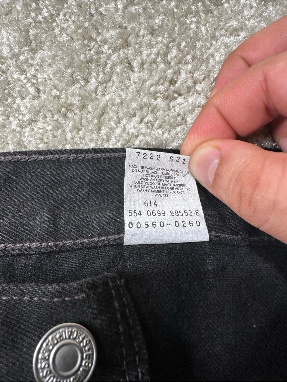 Vintage 90s Levi's 560s Men's Black Jeans